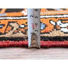 Load image into Gallery viewer, 7&#39;7&quot;x10&#39;7&quot; Squash Orange, Vintage Persian Heriz With Large Medallion Design, 100% Wool, Hand Knotted, Even Wear, Cropped Thin, Good Condition, Sides And Ends Professionally Secured, Oriental Rug FWR1758