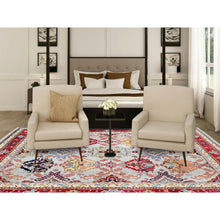 Load image into Gallery viewer, 7&#39;10&quot;x9&#39;10&quot; Whisper Green, Afghan Oushak Design, 100% Wool, Hand Knotted, Denser Weave, Vegetable Dyes, Oriental Rug FWR1812