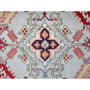 7'10"x9'10" Whisper Green, Afghan Oushak Design, 100% Wool, Hand Knotted, Denser Weave, Vegetable Dyes, Oriental Rug FWR1812