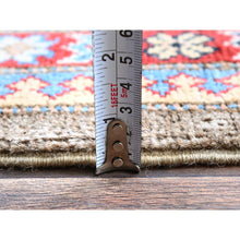 Load image into Gallery viewer, 8&#39;2&quot;x10&#39; Beaver Brown, Afghan Special Kazak With Geometric Medallions Design, Hand Knotted, Densely Woven, 100% Wool, Vegetable Dyes, Oriental Rug FWR1830