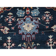 Load image into Gallery viewer, 9&#39;x11&#39;7&quot; Midnight Blue, Afghan Peshawar With Heriz All Over Design, Hand Knotted, Soft 100% Wool, Densely Woven, Oriental Rug FWR1902