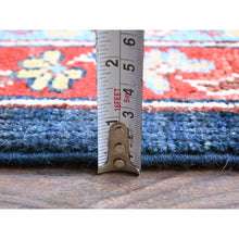 Load image into Gallery viewer, 9&#39;x11&#39;7&quot; Midnight Blue, Afghan Peshawar With Heriz All Over Design, Hand Knotted, Soft 100% Wool, Densely Woven, Oriental Rug FWR1902