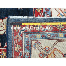 Load image into Gallery viewer, 9&#39;x11&#39;7&quot; Midnight Blue, Afghan Peshawar With Heriz All Over Design, Hand Knotted, Soft 100% Wool, Densely Woven, Oriental Rug FWR1902