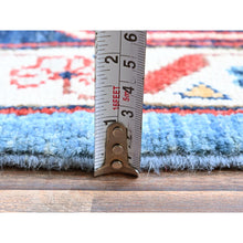 Load image into Gallery viewer, 9&#39;2&quot;x11&#39;8&quot; Maya Blue, Afghan Peshawar With Heriz All Over Design, Pure Wool, Densely Woven, Hand Knotted, Oriental Rug FWR1908