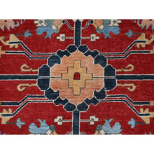 Load image into Gallery viewer, 8&#39;10&quot;x12&#39; Crimson Red, Afghan Peshawar With Serapi Heriz All Over Arrow Design, Hand Knotted, 100% Wool, Soft Pile, Densely Woven, Oriental Rug FWR1914