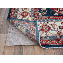 Load image into Gallery viewer, 8&#39;10&quot;x11&#39;9&quot; Navy Blue, Afghan Peshawar With Heriz All Over Design, Soft 100% Wool, Hand Knotted, Densely Woven, Oriental Rug FWR1920