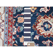 Load image into Gallery viewer, 8&#39;10&quot;x11&#39;9&quot; Navy Blue, Afghan Peshawar With Heriz All Over Design, Soft 100% Wool, Hand Knotted, Densely Woven, Oriental Rug FWR1920
