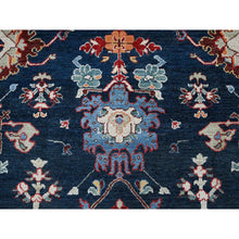 Load image into Gallery viewer, 8&#39;10&quot;x11&#39;9&quot; Navy Blue, Afghan Peshawar With Heriz All Over Design, Soft 100% Wool, Hand Knotted, Densely Woven, Oriental Rug FWR1920