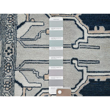 Load image into Gallery viewer, 8&#39;x9&#39;9&quot; Cloud Gray, Peshawar With Serapi Heriz Medallion Design, Hand Knotted, 100% Wool, Densely Woven, Oriental Rug FWR1926