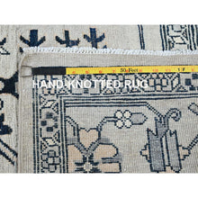 Load image into Gallery viewer, 8&#39;x9&#39;9&quot; Cloud Gray, Peshawar With Serapi Heriz Medallion Design, Hand Knotted, 100% Wool, Densely Woven, Oriental Rug FWR1926