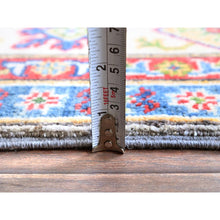 Load image into Gallery viewer, 5&#39;1&quot;x6&#39;9&quot; Medium Gray, Kazak with All Over Tribal Motifs, Hand Knotted, Natural Dyes, Denser Weave, Soft Wool, Oriental Rug FWR1968