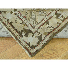 Load image into Gallery viewer, 3&#39;8&quot;x15&#39; Green Handmade Antique Caucasian Karabakh Pure Wool Wide Runner Rug FWR199068