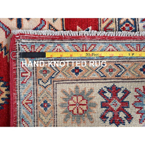4'9"x7'1" Porcelain White, 14th Century Mamluk Dynasty Pattern, 200 KPSI, Natural Dyes, 100% Wool, Hand Knotted, Oriental Rug FWR515160