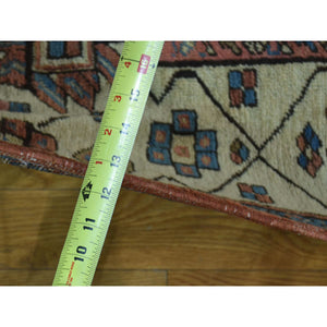 10'8"x14'1" Honey Brown Handmade Original Antique Persian Bakshaish Mint Cond Rug FWR204786