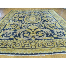 Load image into Gallery viewer, 10&#39;10&quot;x13&#39;8&quot; Navy Blue Old Spanish Savonnerie Exc Cond Hand-knotted Oversize Rug FWR206544