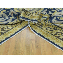 Load image into Gallery viewer, 10&#39;10&quot;x13&#39;8&quot; Navy Blue Old Spanish Savonnerie Exc Cond Hand-knotted Oversize Rug FWR206544