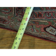 Load image into Gallery viewer, 9&#39;x11&#39;3&quot; Red Hand-knotted Antique Persian Serapi Open Field Oriental Rug FWR206550