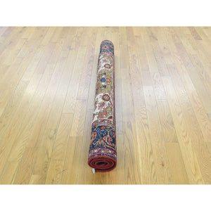 4'6"x6'4" Green Hand-knotted Antique Persian Heriz Mint Cond Pure Wool Oriental Rug FWR206706