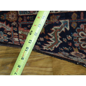 10'x11'7" Red Hand-Knotted Antique Persian Serapi Squarish Good Cond Rug FWR208710