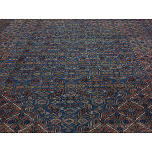 11'10"x23'4" Red Antique Persian Bibikabad Hand-knotted Gallery Size Rug FWR215700