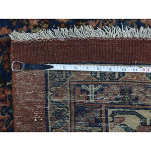 11'10"x23'4" Red Antique Persian Bibikabad Hand-knotted Gallery Size Rug FWR215700