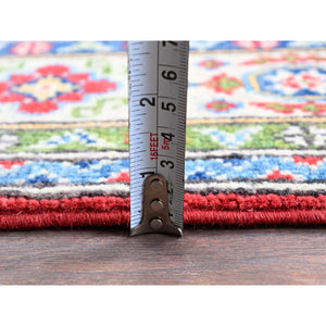 4'x6' Imperial Red, Kazak with Geometric Design, Vegetable Dyes, Hand Knotted, Denser Weave, Soft and Vibrant Wool, Oriental Rug FWR2154