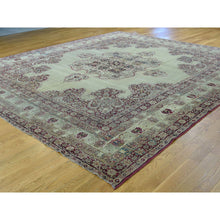 Load image into Gallery viewer, 10&#39;9&quot;x12&#39; Beige Antique Lavar Kerman With Natural Cranberry Dyes Oriental Rug FWR216360