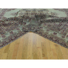 Load image into Gallery viewer, 10&#39;9&quot;x12&#39; Beige Antique Lavar Kerman With Natural Cranberry Dyes Oriental Rug FWR216360