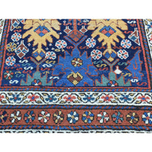 Load image into Gallery viewer, 3&#39;5&quot;x12&#39;9&quot; Blue Full Pile Antique Mint Condition Northwest Persian Wide Runner Rug FWR217602