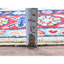 Load image into Gallery viewer, 2&#39;x3&#39;1&quot; Tofu White, Kazak With Geometric Pattern, Soft And Shiny Wool, Vegetable Dyes, Hand Knotted, Denser Weave, Sample, Mat, Oriental Rug FWR2196