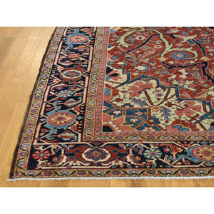 8'6''x11'7'' Red Antique Persian Heriz Handmade Mint Condition Oriental Rug FWR224562