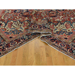 8'6''x11'7'' Red Antique Persian Heriz Handmade Mint Condition Oriental Rug FWR224562
