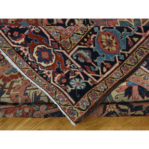 8'6''x11'7'' Red Antique Persian Heriz Handmade Mint Condition Oriental Rug FWR224562