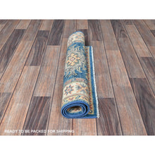 Load image into Gallery viewer, 2&#39;1&quot;x2&#39;9&quot; Imperial Blue, Hand Knotted, Kazak with Tribal Medallions Design, Vegetable Dyes, Soft Wool, Denser Weave, Sample, Mat, Oriental Rug FWR2280