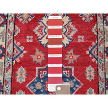 Load image into Gallery viewer, 2&#39;x3&#39; Berry Red, Kazak With Geometric Medallions Design, Hand Knotted, Vegetable Dyes, Soft 100% Wool, Denser Weave, Sample, Mat, Oriental Rug FWR2310