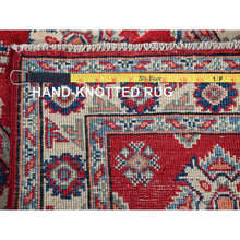 Load image into Gallery viewer, 2&#39;x3&#39; Berry Red, Kazak with Geometric Medallions Design, Hand Knotted, Vegetable Dyes, Soft 100% Wool, Denser Weave, Sample, Mat, Oriental Rug Sh385 FWR2310