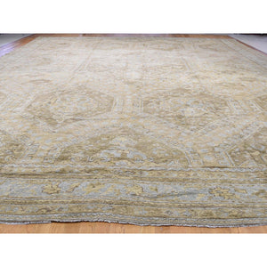 19'2''x24'7'' Brown Hand-Knotted Antique Turkish Oushak Exc Cond Oversize Oriental Rug FWR234372