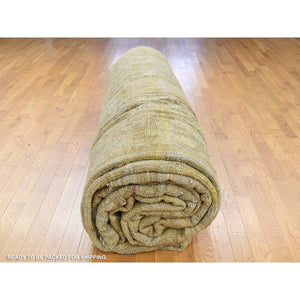 19'2''x24'7'' Brown Hand-Knotted Antique Turkish Oushak Exc Cond Oversize Oriental Rug FWR234372