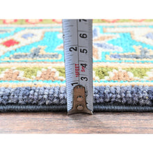 Load image into Gallery viewer, 2&#39;8&quot;x4&#39; Medium Purple, Kazak With Geometric Design, Vegetable Dyes, Hand Knotted, Soft And Shiny Wool, Denser Weave, Sample, Mat, Oriental Rug FWR2370