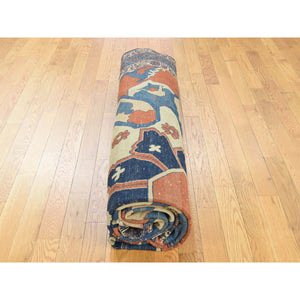 8'4"x12'6" Red Antique Persian Serapi Good Cond Even Wear Oriental Rug FWR238506