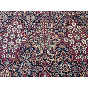14'x16'9" Multicolored Antique Persian Kerman Shah Good Condition Even Wear Hand-Knotted Oversize Oriental Rug FWR247074