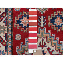 Load image into Gallery viewer, 2&#39;7&quot;x4&#39; Auburn Red, Kazak With Geometric Medallion Design, Vegetable Dyes, Hand Knotted, Soft And Velvety Wool, Denser Weave, Sample, Mat, Oriental Rug FWR2466