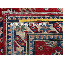 Load image into Gallery viewer, 2&#39;7&quot;x4&#39; Auburn Red, Kazak With Geometric Medallion Design, Vegetable Dyes, Hand Knotted, Soft And Velvety Wool, Denser Weave, Sample, Mat, Oriental Rug FWR2466