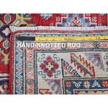 Load image into Gallery viewer, 4&#39;x6&#39; Imperial Red, Kazak With Geometric Medallions Design, Soft And Shiny Wool, Hand Knotted, Vegetable Dyes, Denser Weave, Oriental Rug FWR2556