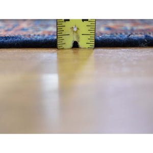4'4"x6'6" Blue Antique Persian Senneh Exc Cond Pure Wool Hand-Knotted Oriental Rug FWR258822