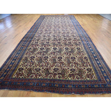 Load image into Gallery viewer, 7&#39;2&quot;x20&#39;1&quot; Yellow Antique Persian Gallery Size Runner Bijar Pure Wool Hand-knotted Oriental Rug FWR258834