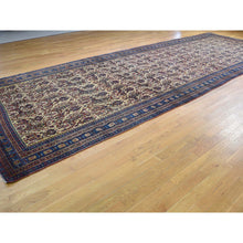 Load image into Gallery viewer, 7&#39;2&quot;x20&#39;1&quot; Yellow Antique Persian Gallery Size Runner Bijar Pure Wool Hand-Knotted Oriental Rug FWR258834