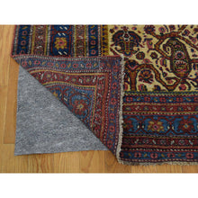 Load image into Gallery viewer, 7&#39;2&quot;x20&#39;1&quot; Yellow Antique Persian Gallery Size Runner Bijar Pure Wool Hand-Knotted Oriental Rug FWR258834