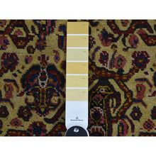 Load image into Gallery viewer, 7&#39;2&quot;x20&#39;1&quot; Yellow Antique Persian Gallery Size Runner Bijar Pure Wool Hand-Knotted Oriental Rug FWR258834