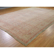 Load image into Gallery viewer, 10&#39;10&quot;x15&#39;3&quot; Cinnamon and Green Oversized Antique Turkish Oushak Exc Condition Pure Wool Hand-Knotted Oriental Rug FWR268428
